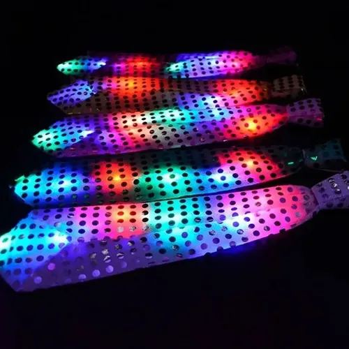 Corbatas Led Lumionosas Cotillon Fiestas Disfraz 12 Unidades - Image 6