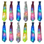 Corbatas Led Lumionosas Cotillon Fiestas Disfraz 12 Unidades