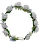 Corona hawaiana luz LED con flores blancas