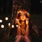 Corona flores rosas LED - Image 3