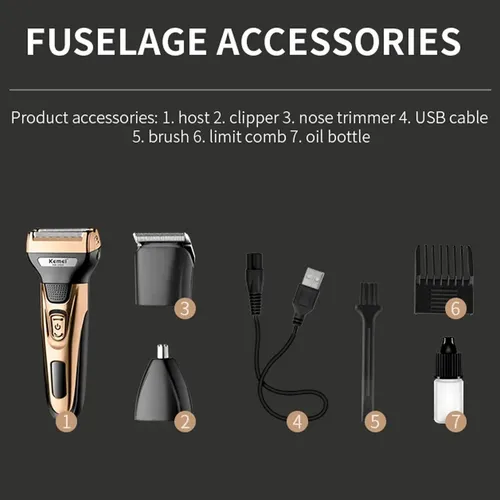 Cortadora afeitadora de pelo 3 en 1 USB - Image 21