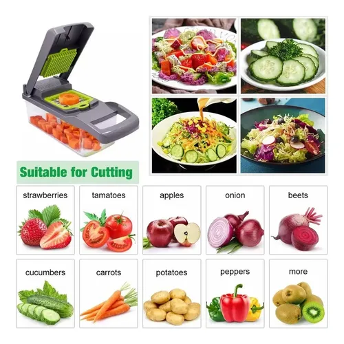 Colador Cortador Ajustable De Verduras 8 Cuchillas 14 En 1 - Image 7