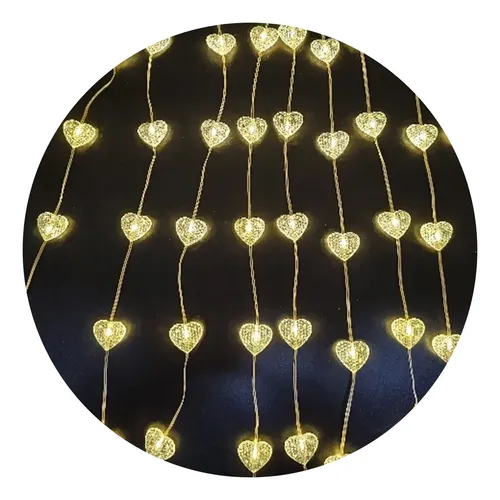 Cortina de luces LED en forma de corazones Ln253 - Image 1