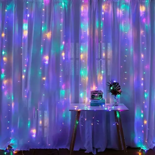 Cortina Led 3 x 2 mts RGB con Usb y control remoto - Image 5