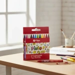 Crayon Crayones X 12 Colores Cera Utiles Escolares En Caja - Image 8