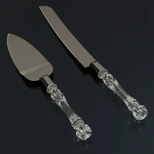 Cuchillo y espátula para torta de acero inoxidable - Image 3