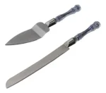 Cuchillo y espátula para torta de acero inoxidable