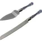 Cuchillo y espátula para torta de acero inoxidable