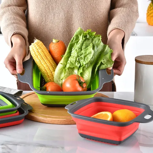Escurridor Plegable Colador Silicona Frutas Verduras - Image 9