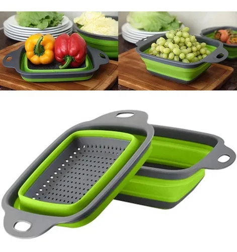 Escurridor Plegable Colador Silicona Frutas Verduras - Image 21