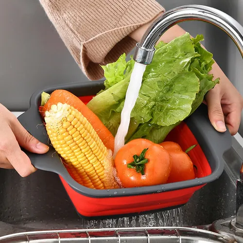 Escurridor Plegable Colador Silicona Frutas Verduras - Image 10