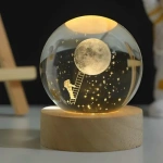 Esfera bola cristal lampara led 3d usb luz noche deco 0601 - Image 7