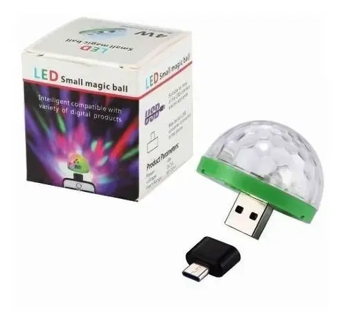 Mini esfera prismática audiorritmica rgb usb/otg - Image 2
