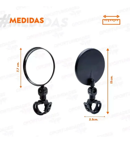 Espejo retrovisor redondo para bicicleta giratorio y ajustable - Image 4