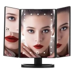 Espejo De Maquillaje Triple Con Luz Led Usb Belleza 241344 - Imagen 14