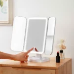 Espejo De Maquillaje Triple Con Luz Led Usb Belleza 241344 - Image 2