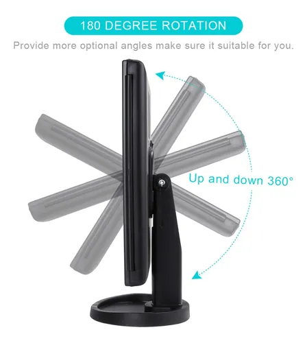 Espejo De Maquillaje Triple Con Luz Led Usb Belleza 241344 - Image 17