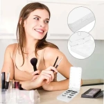 Espejo recargable con luz LED y brochas para maquillaje Hzj-642 - Image 3