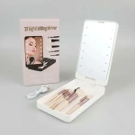 Espejo recargable con luz LED y brochas para maquillaje Hzj-642 - Image 27
