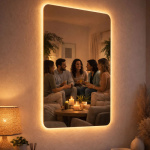 Espejo Rectangular Flexible 90x40cm De Hogar Pared Hw02 Transparente - Image 6