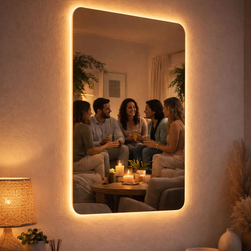 Espejo Rectangular Flexible 90x40cm De Hogar Pared Hw02 Transparente - Image 6