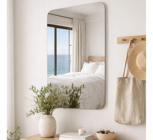 Espejo Rectangular Flexible 90x40cm De Hogar Pared Hw02 Transparente - Image 4