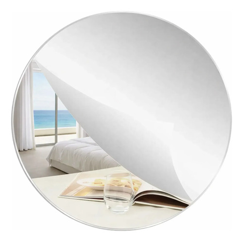 Espejo Redondo Flexible 40cm Moderno De Hogar Pared 26028 Transparente - Image 3