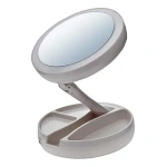 Espejo con luz LED plegable