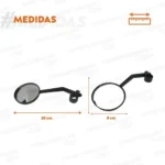 Espejo Retrovisor Bicicleta Redondo Brazo Plastico Giratorio - Image 7
