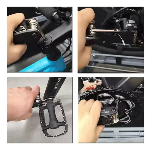 Estuche kit de reparación para bicicleta parche llaves y herramienta - Imagen 3