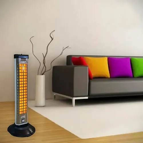 Estufa eléctrica vertical de cuarzo con 2 velas - 1200w - Image 2