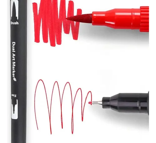 Fibrones doble punta 120 piezas en cartuchera Ks1009 - Imagen 6