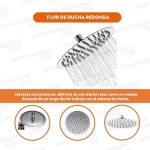 Flor de ducha redonda efecto lluvia - Image 4