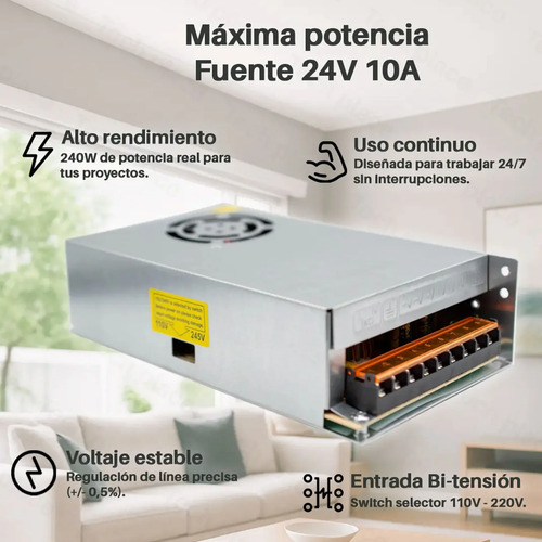 Fuente Metal Voltaje 20a 240w Iluminación Switching Kg1220 - Image 3