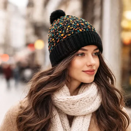 Gorro de lana pompón Hw-058 - Imagen 28
