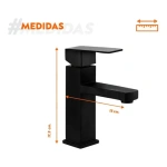 Combo Canilla Cuadrada Negra + Canilla Ducha Doble Manguera - Imagen 7