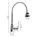 Grifo Monocomando Cocina Cromado Cuello Flexible Dl22 - Imagen 4