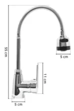Grifo Monocomando Cocina Cromado Cuello Flexible Dl22 - Image 4