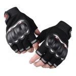Guantes Medio Dedo Urbano Con Proteccion Motos Bicicleta - Imagen 9