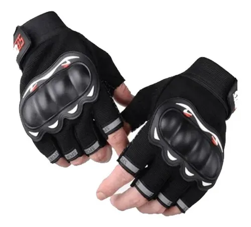 Guantes Medio Dedo Urbano Con Proteccion Motos Bicicleta - Image 10