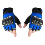 Guantes Medio Dedo Urbano Con Proteccion Motos Bicicleta - Imagen 5