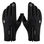 Guantes Térmicos Con Cierre Invierno Esquiar Tactil Touch M Negro