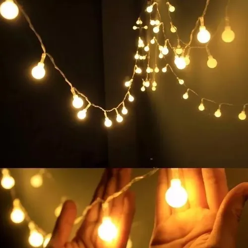 Guirnalda led blanca cálida 28 bolitas 220v - 5 metros - Image 2