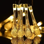 Guirnalda luces solar LED cálidas 20 gotas Xh612 - Image 2