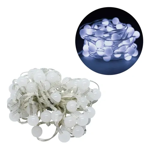 Guirnalda 80 luces LED frías 10 mts Ln349