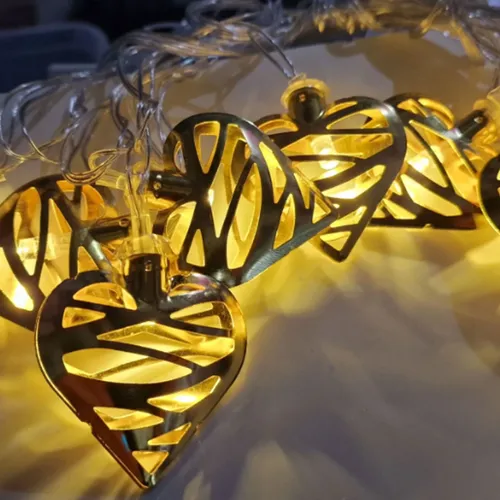 Guirnalda luces en forma de corazón LED cálidas 15314 - Image 3