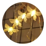Guirnalda led blanco cálido - 28 mariposas cristal