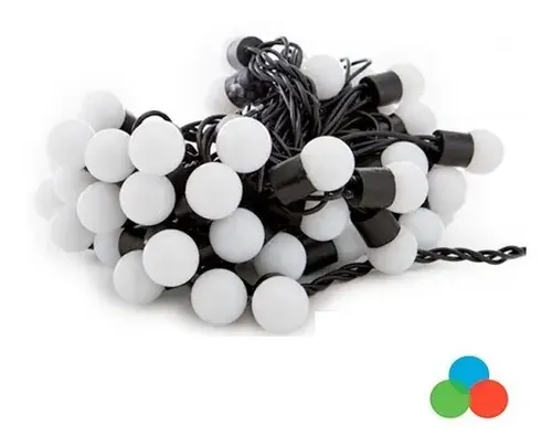 Guirnalda de luces led con bolas multicolor RGB - 7,5 mts - Image 2
