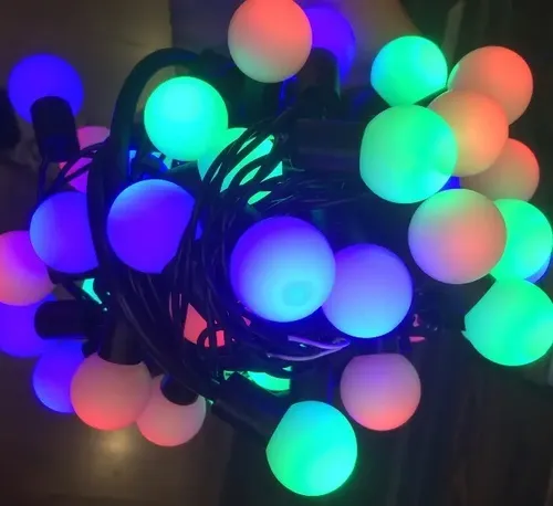 Guirnalda de luces led con bolas multicolor RGB - 7,5 mts - Image 3