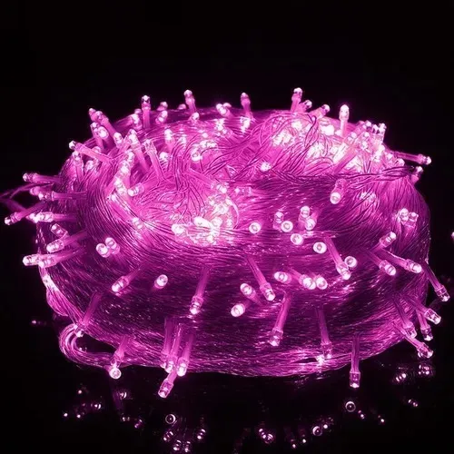 Guirnalda luces LED rosas para navidad 100 - Imagen 4